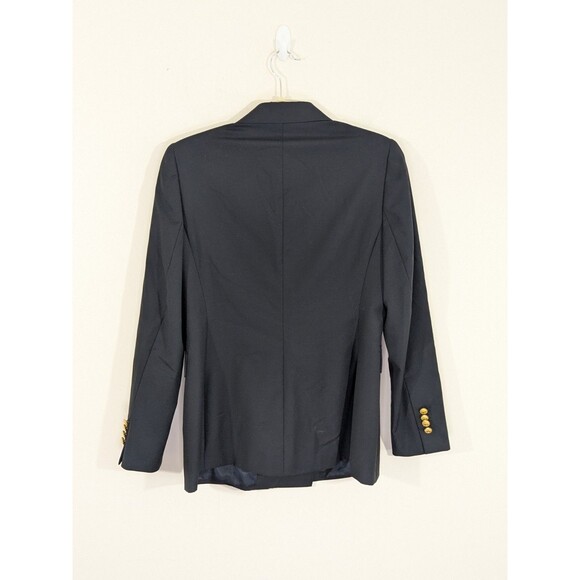 346 Brooks Brothers Loro Piana 100% Wool Double Breasted Navy Blazer Sz 4 - Picture 12 of 12